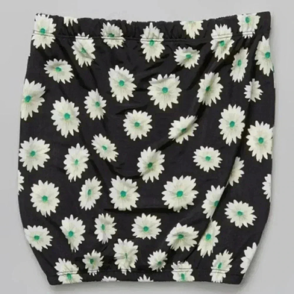 So Nikki Girls Size Small 7/8 Green Daisies Tube Top. New With Tag.